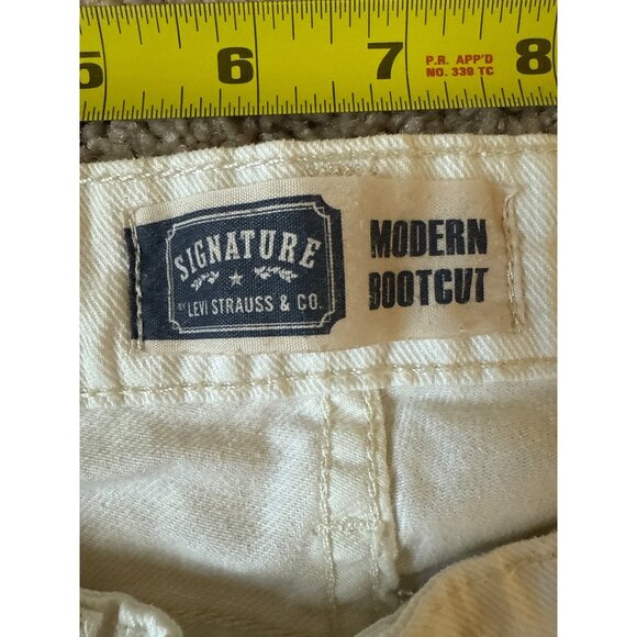 Levi's Signature Womens Modern Bootcut Jeans White Size 10 Short Country Cowgirl - Picture 8 of 9